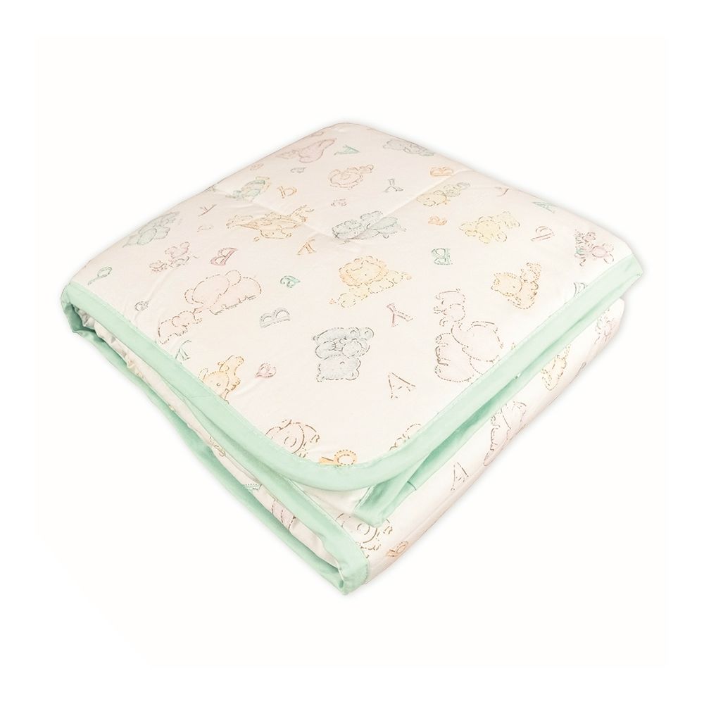 Crib  Quilted Blanket, Polyester Fiberfill, 50/50 Blended Fabric, 32x42, Baby Print